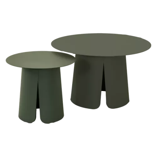 In And OutdoorMatch Side Table - Green - Set of 2 - Aluminum (105668)