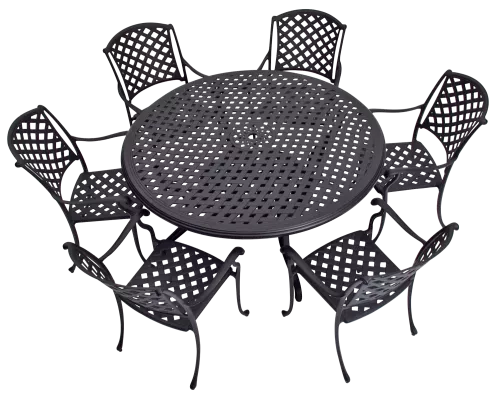 In And OutdoorMatch Round Table - Ø147 cm - Cast Aluminum (105672)