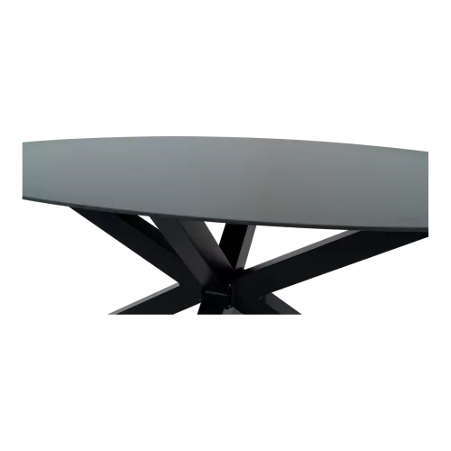 In And OutdoorMatch Garden Table - Oval - 180x100 cm - Aluminum & Glass (105749)