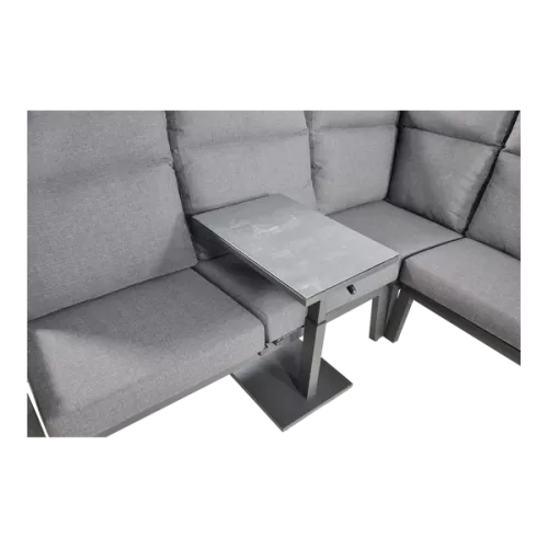 In And OutdoorMatch Corner sofa - Aluminum - Modular lounge combination (105783)
