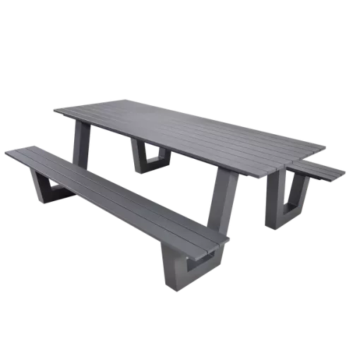 In And OutdoorMatch Picnic Set - 220x184x74.5 cm - Aluminum - Anthracite (105808)