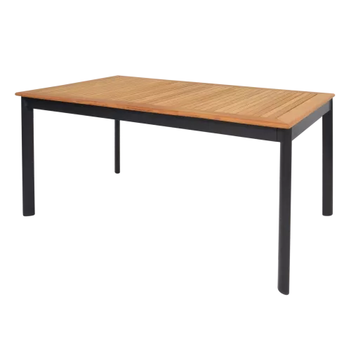 In And OutdoorMatch Table - 150x90x75.5 cm - Aluminum - Teak Top (105813)