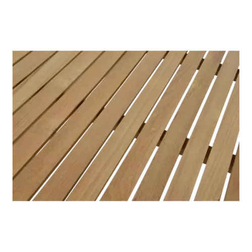 In And OutdoorMatch Table - 150x90x75.5 cm - Aluminum - Teak Top (105813)
