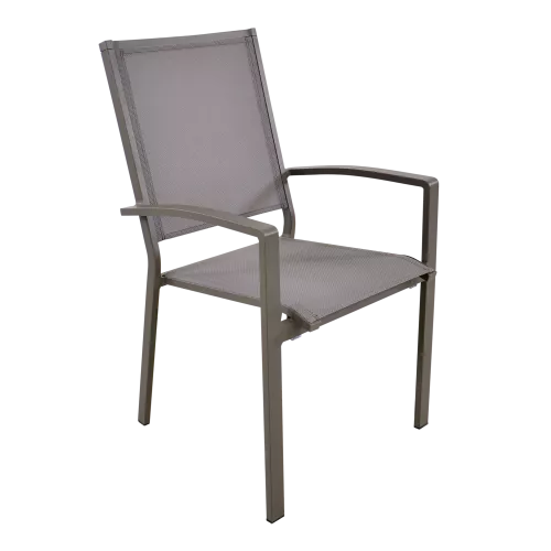 In And OutdoorMatch Stacking chair - 55x65x95 cm - Aluminum - Beige (105817)