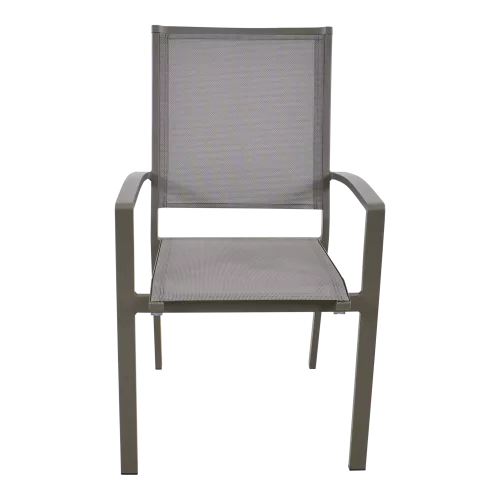 In And OutdoorMatch Stacking chair - 55x65x95 cm - Aluminum - Beige (105817)