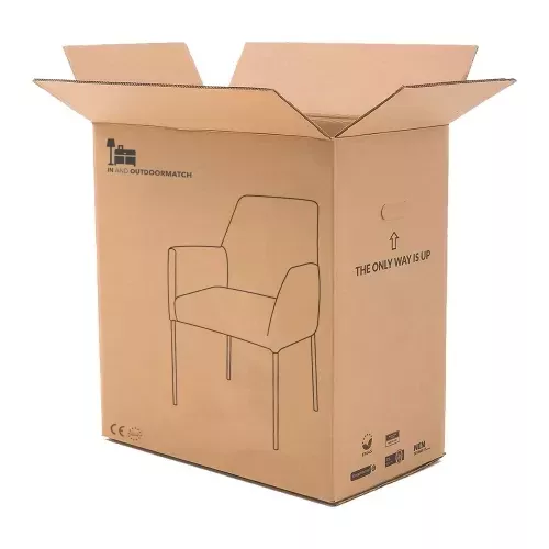 In And OutdoorMatch Stacking chair - 55x65x95 cm - Aluminum - Beige (105817)