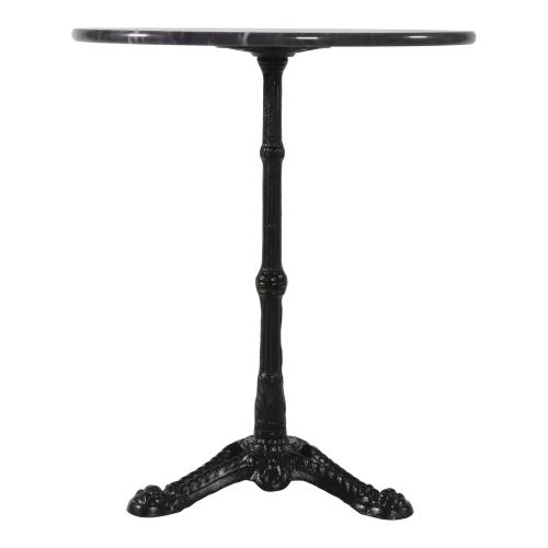 In And OutdoorMatch Table - Grey - Ø60x73 cm - Cast Iron - Marble Top (105826)