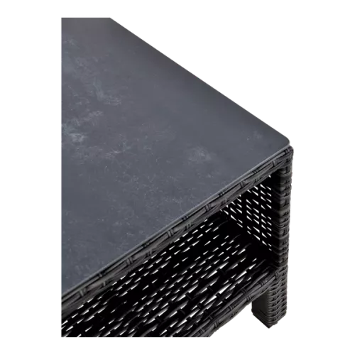 In And OutdoorMatch Side Table Open - 50.5x51x44 cm - Wicker - Ceramic Table Top (105871)