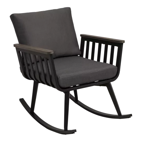 In And OutdoorMatch Rocking Chair - 71x95x81 cm - Aluminum - Olefin Cushion (105892)