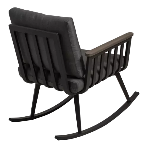 In And OutdoorMatch Rocking Chair - 71x95x81 cm - Aluminum - Olefin Cushion (105892)