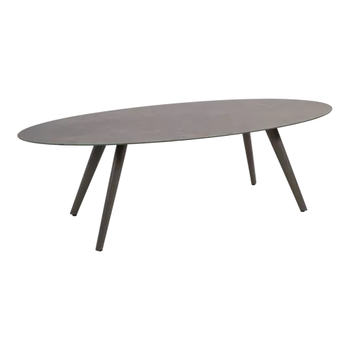 In And OutdoorMatch Table - Oval - 240x110x74 cm - Aluminum Beige - Ceramic (105903)