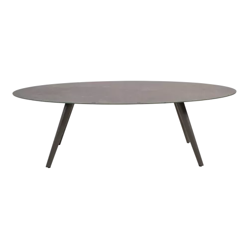 In And OutdoorMatch Table - Oval - 240x110x74 cm - Aluminum Beige - Ceramic (105903)