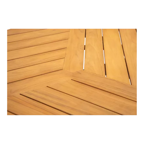 In And OutdoorMatch Table - Triangle - 170x170x74 cm - Aluminum - FSC Teak Wood (105904)