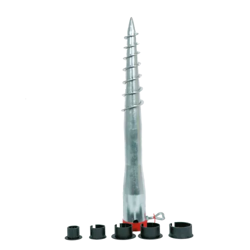 In And OutdoorMatch Ground Pin Parasol - Galvanized - Ø65 mm - 58.5 cm - Steel (105947)