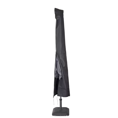 In And OutdoorMatch Protective Cover Stick Parasol - Black - Ø4m / 3x3m - 230x30/57 cm - Waterproof (105965)