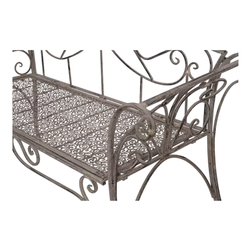 In And OutdoorMatch  Sofa - Romantic - 133x47x90 cm - Steel - Grey Wash (105992)