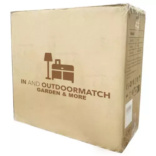 In And OutdoorMatch  Sofa - Romantic - 133x47x90 cm - Steel - Grey Wash (105992)