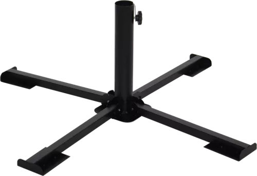 In And OutdoorMatch Parasol Base Cross - For Pole Parasol - Ø Max 50 mm - Black Steel (106113)