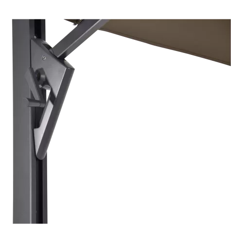 In And OutdoorMatch cantilever parasol - 3x4m - Taupe - UV50+ - Strong Polyester - Aluminum Frame (106168)