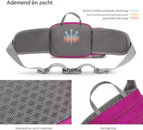 merkloos Belly Bag with Bottle Holder - Sporty Waist Bag for Cycling & Hiking (8721085172834)