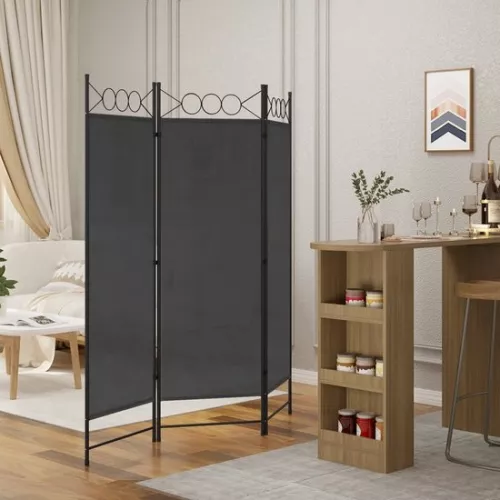 Dripio Elegant room divider - foldable partition wall - room dividing & stylish - sturdy design - modern dark gray - 3-piece (8721041508165)