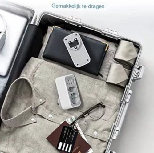 merkloos Travel Plug Type G - World Plug - Ideal for England and Similar Connections (8721085199190)