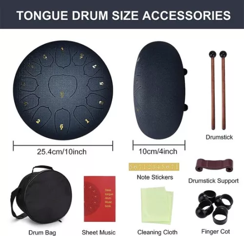 merkloos Tongue Drum - Handpan - Tongue Drum 13 Notes - Musical Instruments - Tongue Drum - Handpan drum (6097026432407)