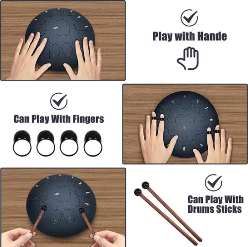 merkloos Tongue Drum - Handpan - Tongue Drum 13 Notes - Musical Instruments - Tongue Drum - Handpan drum (6097026432407)