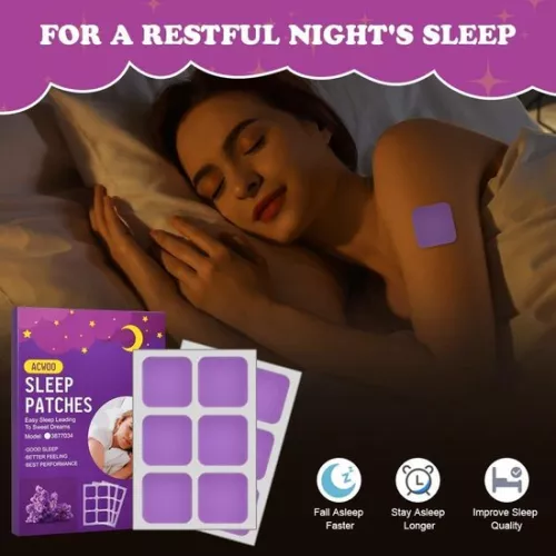 merkloos Natural Sleep Patches 60 Pieces - Improved Sleep Quality for Adults - Fast-Acting Ingredients (8785322754818)