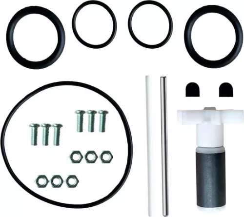 merkloos Lay Z Spa SaluSpa Coleman Water Pump Seal Conversion Kit with Impeller P4071 58113 E02 - Running Wheel, O-ring, Ceramic Shaft, Stainless Steel Shaft - Black (8785300106103)
