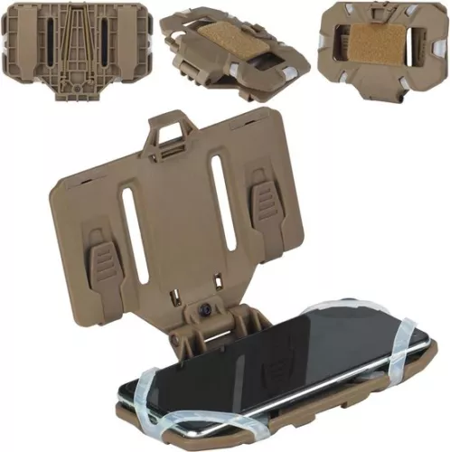 merkloos Tactical Plate Carrier Vest Attachments - Molle Chest Mount Phone Holder - Quick Release Navigation Board - Screen Size 4.7