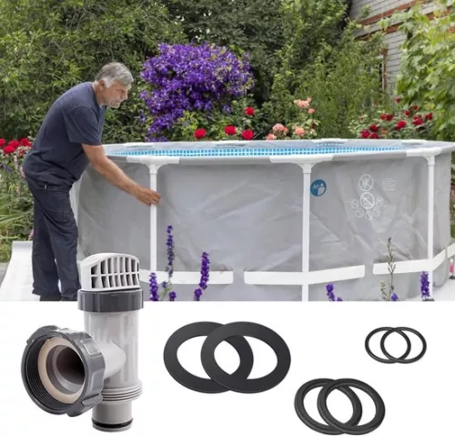 merkloos O-ring 6-piece set rubber sealing rings washers round seal for Intex pool parts 10747 25006 25010 28633 28635 28621 etc. (8785322835784)