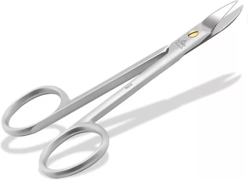 merkloos Professional Nail Scissors - For Extra Strong and Thick Toenails - Nails - Fingernails - Toenail Scissors - Slightly Curved and Small For Correct Treatment and Pedicure - Made of Stainless Steel - 10.5 cm (4251624623939)