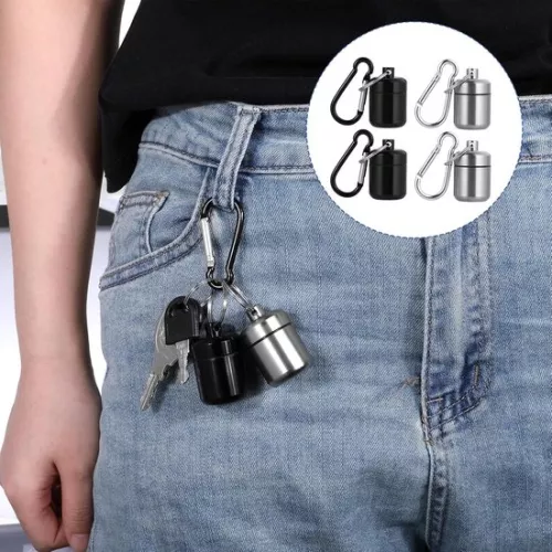 merkloos Portable Keychain Earphone Box - Pack of 4 - Compact and Handy (9502793491290)