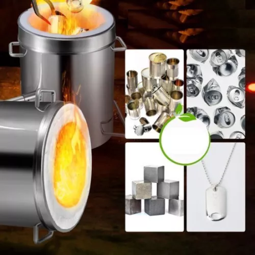 merkloos Propane Gas Furnace Set - Double Burners - Melting Pot - 12 KG Melting Furnace (8721085150764)