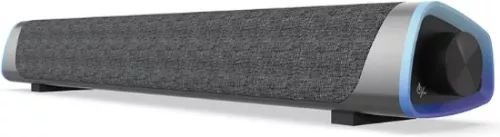 merkloos Mini Soundbar PC Speaker - Computer Speaker - RGB Lighting - Surround Sound - Gray (8721022414126)