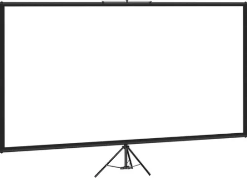 merkloos Portable Projection Screen with Stand, 100-Inch, 4K HD Resolution, 16:9 Aspect Ratio, Adjustable Height, with Polyester Screen and Aluminum Stand (8721334168083)