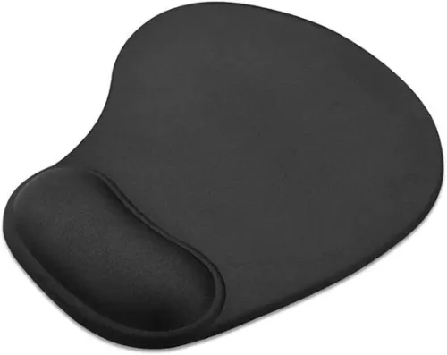 merkloos Mouse pad with gel cushion - ergonomic wrist rest for comfort - 1 piece - black (8785305889308)