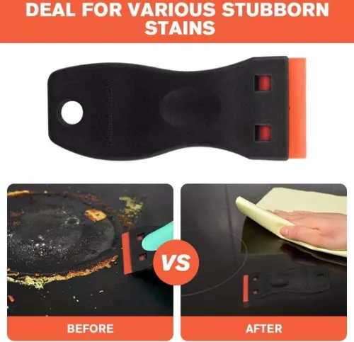 merkloos Scraper with 30 plastic blades - 2 black - for removing paint, stickers, and more. (8785306904796)