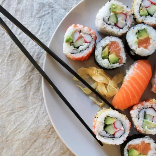 merkloos High Quality Stainless Steel Chopsticks - 5 Pairs Black Sushi Sticks - Metal Chopsticks - Dishwasher Safe and Reusable Chopsticks (4800325803302)