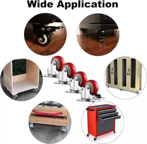 merkloos Heavy Duty Castors - Heavy Duty Swivel Casters / Trolley Wheels for Furniture,4pcs (8785292191767)