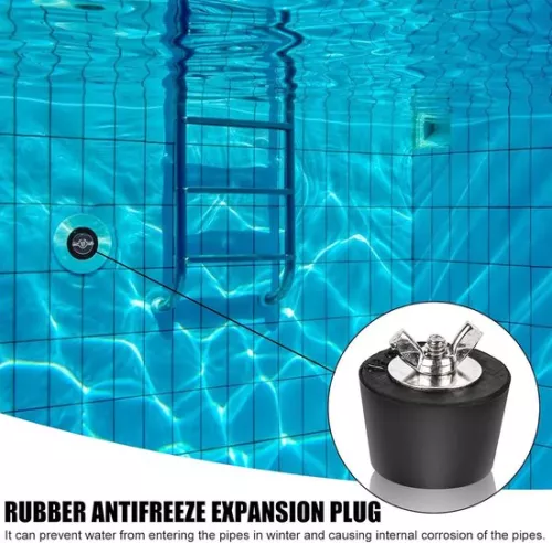 merkloos Swimming Pool Winter Stoppers - Pack of 6 32mm, 38mm, 51mm - Rubber Plugs with Stainless Steel Bolts - Swimming Pool Winter Stopper - Intex Swimming Pool Winter Pool Accessories . (6152314957977)