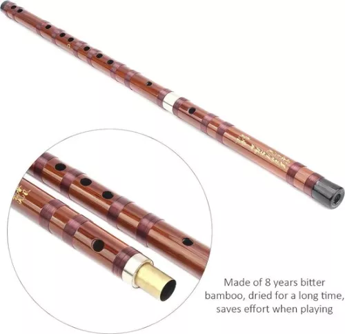 merkloos Bitter Bamboo Flute Traditional Chinese Instrument with Storage Box for Beginners - C-Key (8785306027488)