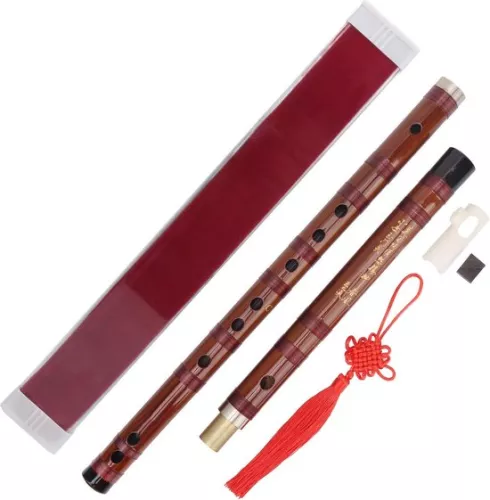 merkloos Bitter Bamboo Flute Traditional Chinese Instrument with Storage Box for Beginners - C-Key (8785306027488)