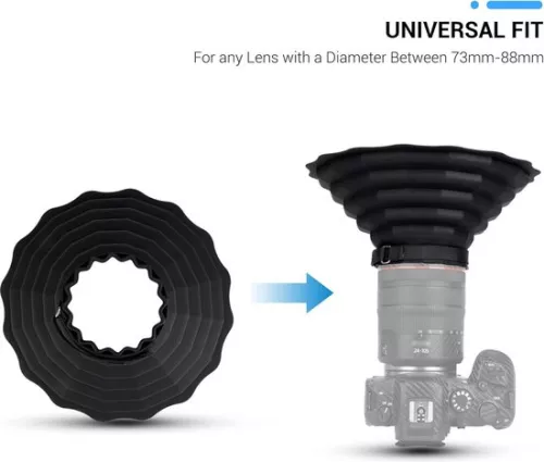 merkloos Silicone Lens Hood Skirt Anti-Reflection 77mm 82mm for Canon Nikon DSLR Camera Lens Collapsible Lens Hood Lens Protector (8785304986756)