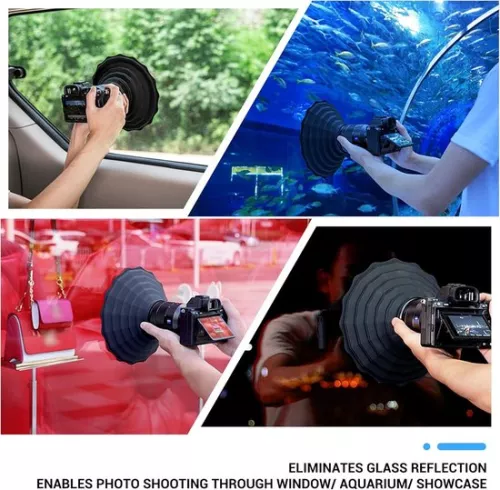 merkloos Silicone Lens Hood Skirt Anti-Reflection 77mm 82mm for Canon Nikon DSLR Camera Lens Collapsible Lens Hood Lens Protector (8785304986756)