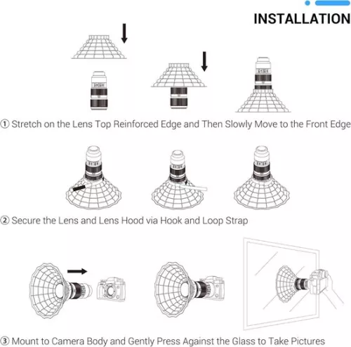 merkloos Silicone Lens Hood Skirt Anti-Reflection 77mm 82mm for Canon Nikon DSLR Camera Lens Collapsible Lens Hood Lens Protector (8785304986756)