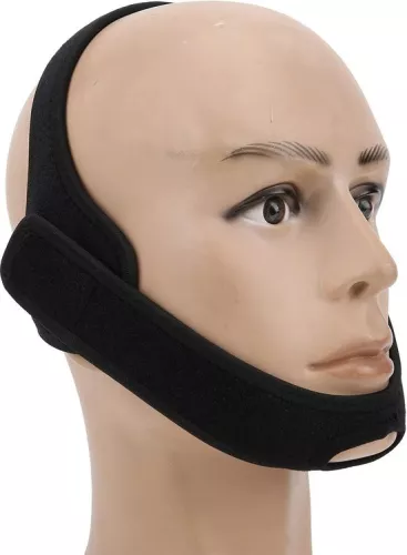 merkloos Anti-Snoring Chin Strap for CPAP Users - Mouth Breathing Sleep Aid for Men and Women - Snore Stopper Jaw Support - Anti-Snoring Device Black Anti-Snoring Mouthpiece (6150828683627)