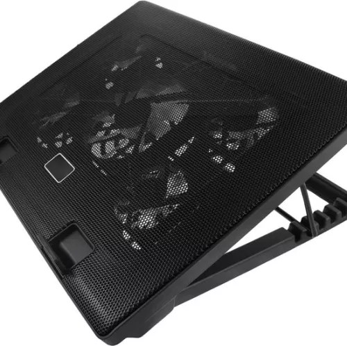 merkloos Laptop Cooler - Laptop Cooling - Ergonomic - Silent - 5 Fans - Adjustable - Black (6150710343387)