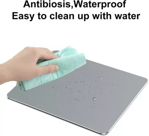 merkloos Ultra-thin Aluminum Mouse Pad - Waterproof, Reliable, and Accurate - Medium Gray (9506461148554)